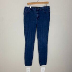 Long Tall Sally Skinny Jeans 33" Inseam Dark Wash Womens 14